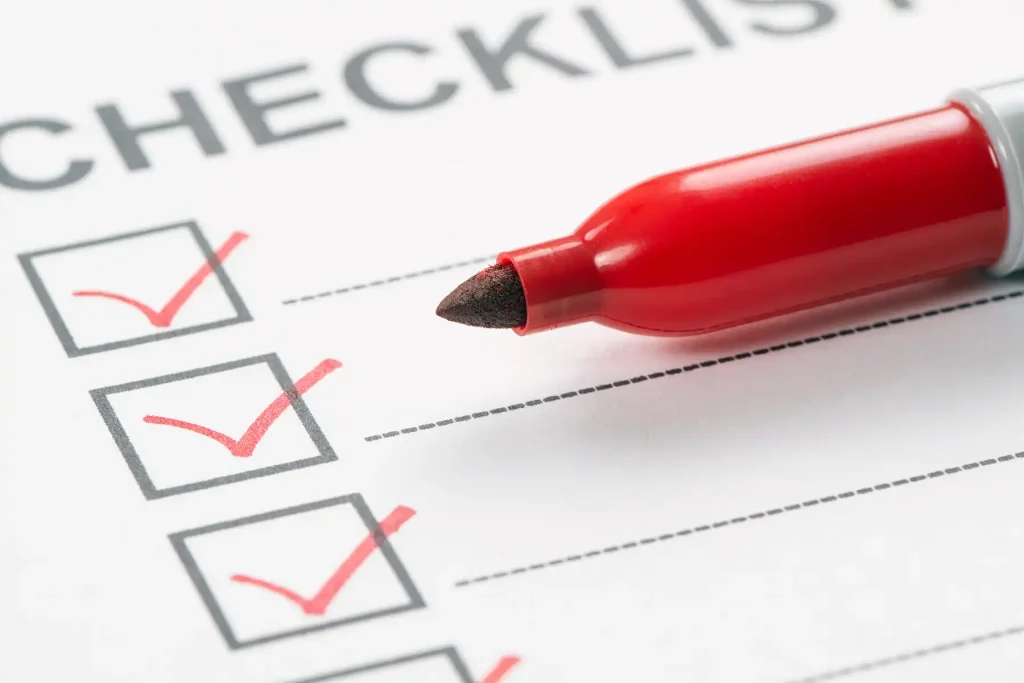 RV setup checklist